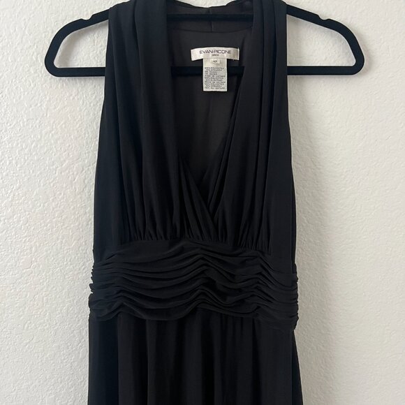 Evan Picone Sz 12 Black Cocktail Evening Sleeveless Dress LBD Formal Gala‎ Party - Picture 6 of 12